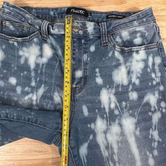 Nanette Lepore Gramercy Skinny Jeans Raw Cut Hemline Bleach Upcycled Women’s 8 - Picture 8 of 9